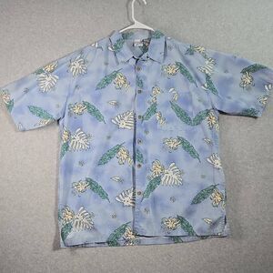 OP Ocean Pacific Sport Hawaiian Floral Camp Resort Vintage Shirt XL